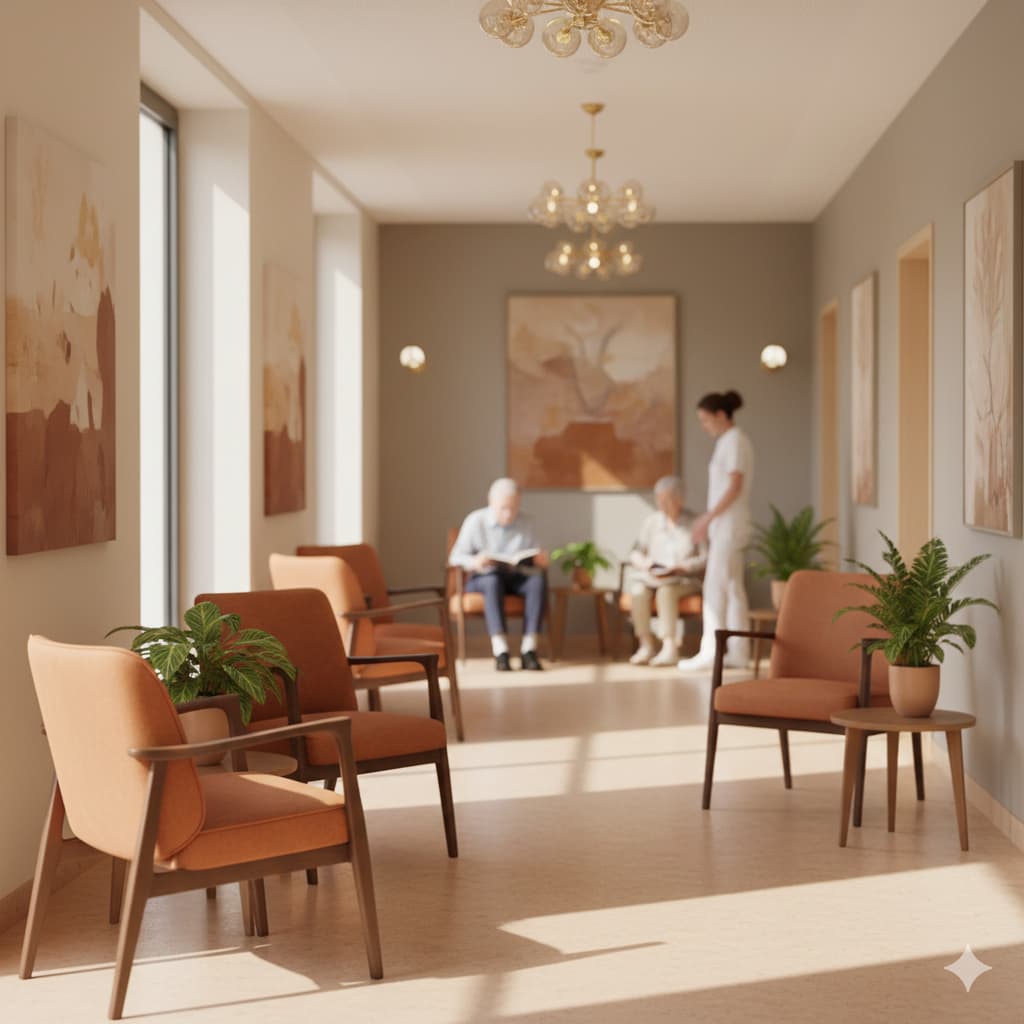 Appartamento in struttura coliving o sociosanitaria, spazio luminoso e domestico